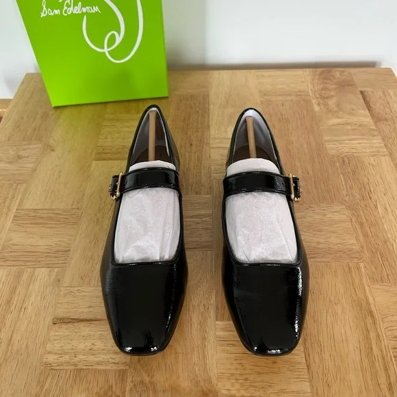 Sam Edelman Black Patent Leather Mary Jane Size 8 - Picture 2 of 6
